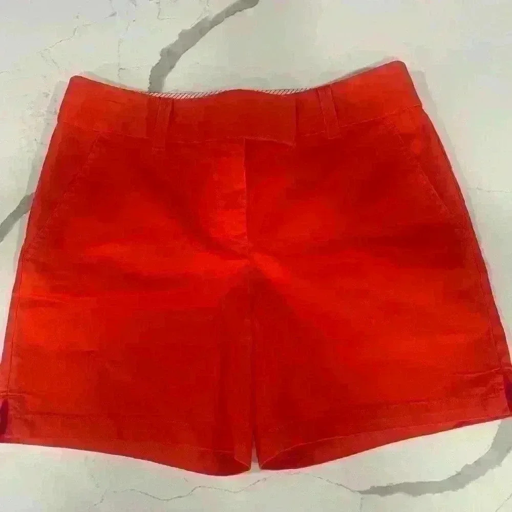 LOFT Women's High Waist Shorts - Bright Red